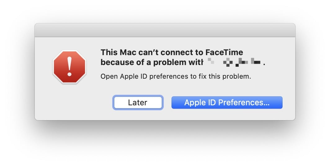 Can't connect to FaceTime