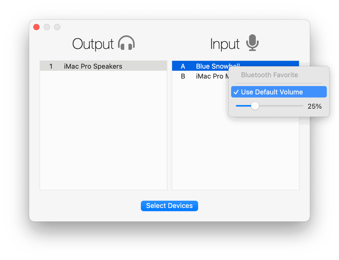 Ears Default Volume Settings